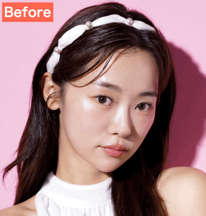 BeautyPlusでリップ加工をした画像