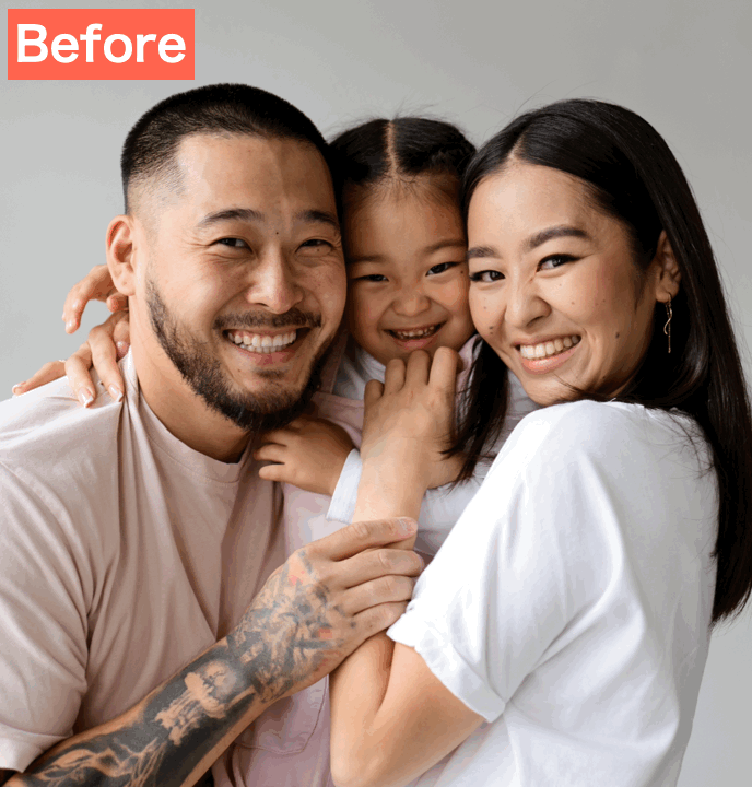 BeautyPlusで写真のタトゥーを消した画像