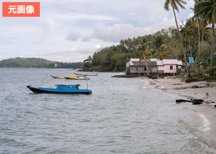 BeautyPlusで空を入れ替えた画像