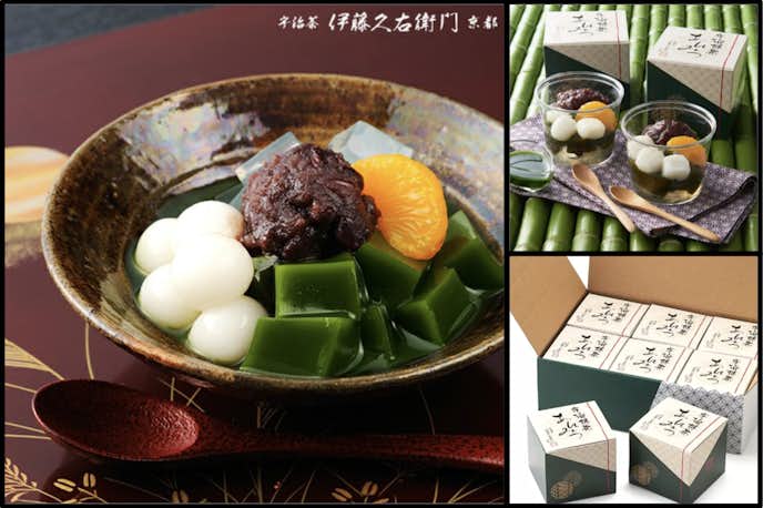 人気が高いお取り寄せ和菓子:伊藤久右衛門 宇治抹茶あんみつ 6個入