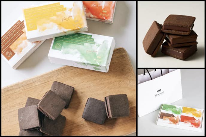 可愛いお菓子のプレゼントにおすすめはMinimal(ミニマル) チョコレートサンドクッキー 4種