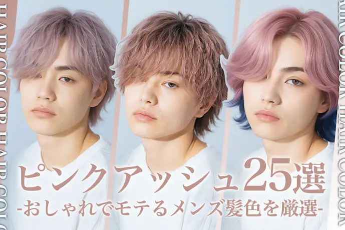 ピンクアッシュのメンズ髪色32選。明るめ・暗めのヘアカラー色見本を大公開!
