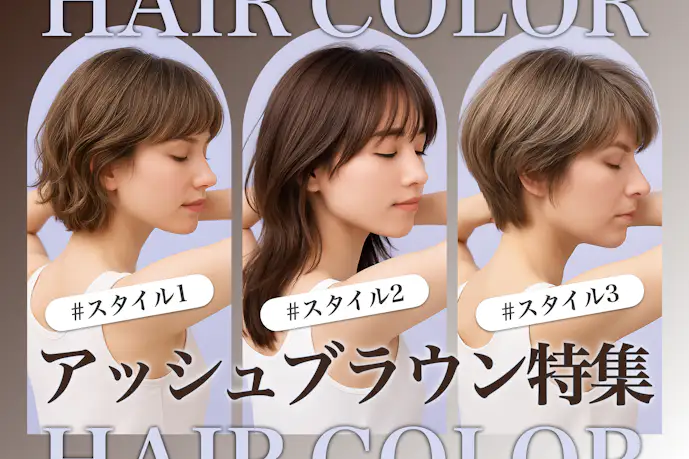 アッシュブラウンってどんな髪色?暗め・明るめのヘアカラー色見本を大公開!