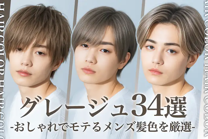 グレージュのメンズ髪色34選。明るめ・暗めのヘアカラー色見本を大公開!