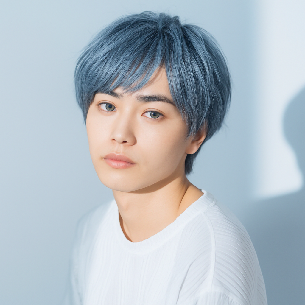 ブルーアッシュのメンズ髪色33選。...