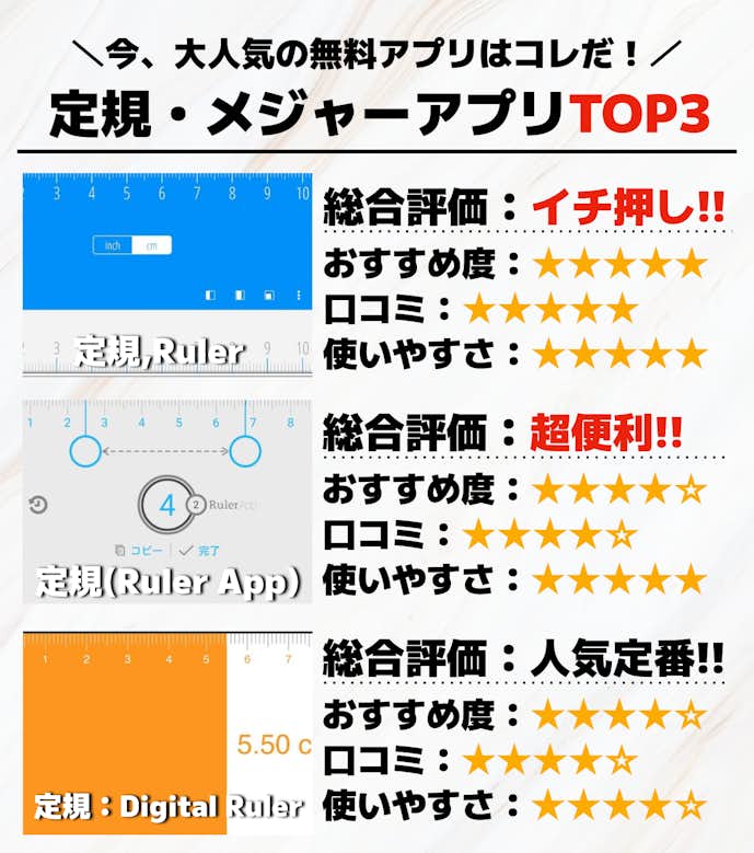 定規_メジャーアプリTOP3
