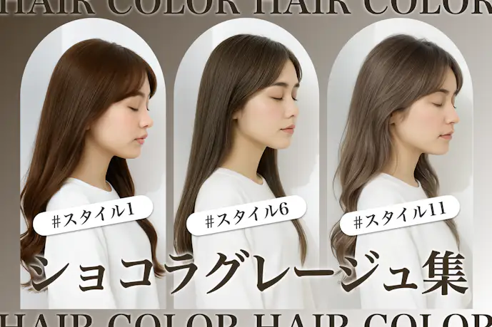 ショコラグレージュの髪色24選。明るめ暗めのヘアカラー色見本を大公開!