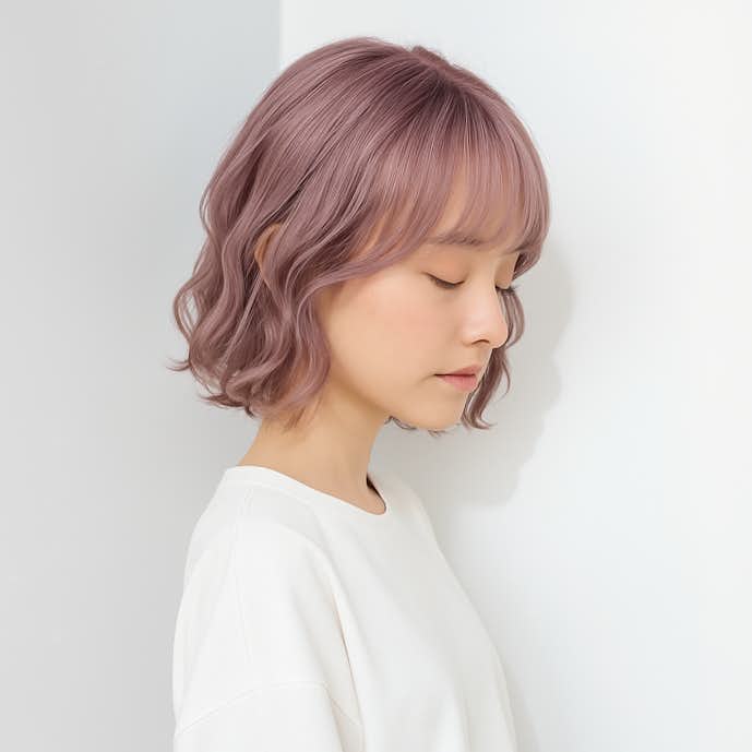 ラベンダーベージュのヘアカラー