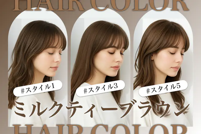 ミルクティーブラウンの髪色17選。明るめ暗めのヘアカラー色見本を大公開!