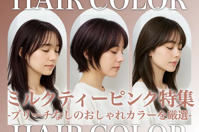 ブリーチなしミルクティーピンクの髪色11選。ヘアカラー色見本を大公開!