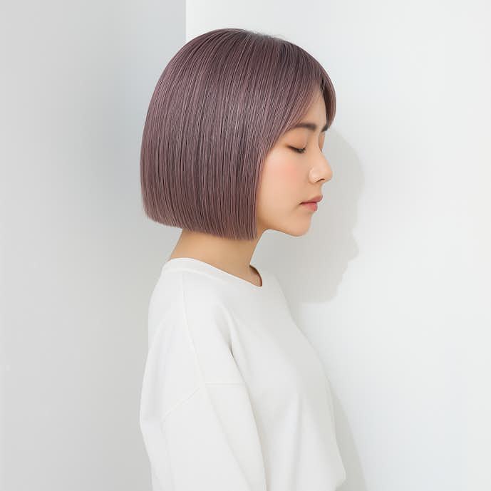ラベンダーベージュのヘアカラー