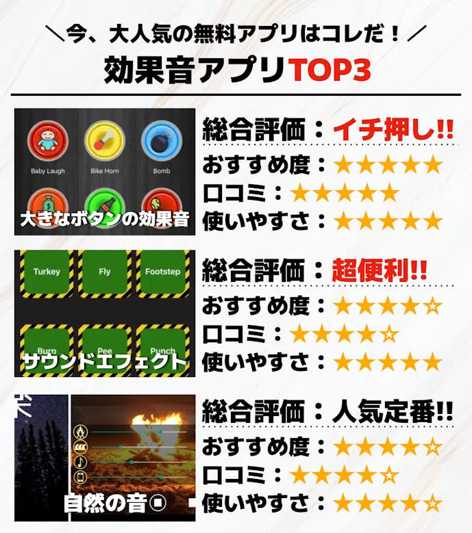 効果音アプリTOP3