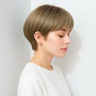 50代に似合うミルクティーベージュの髪色1...