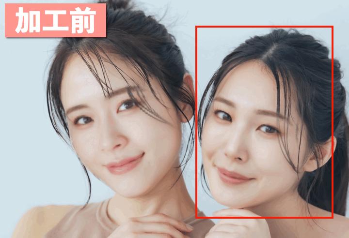 EPIKで1人ずつ顔加工をした画像