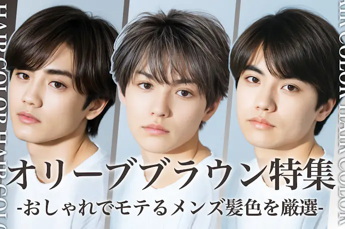 オリーブブラウンのメンズ髪色16選。明るめ暗めのヘアカラー色見本を大公開!