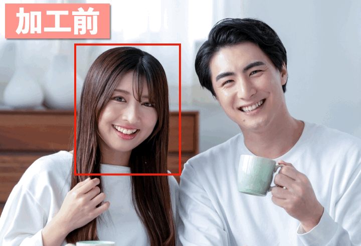 SNOWで1人ずつ顔加工をした画像
