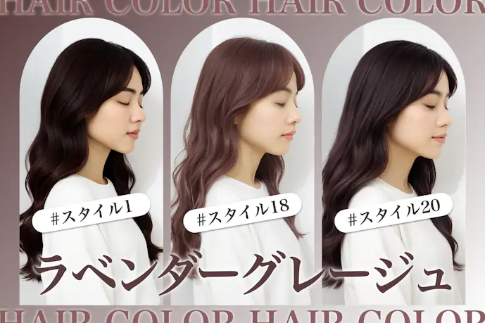 ラベンダーグレージュの髪色21選。明るめ暗めのヘアカラー色見本を大公開!