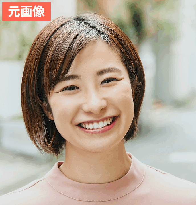 BeautyPlusのAR効果で加工した画像