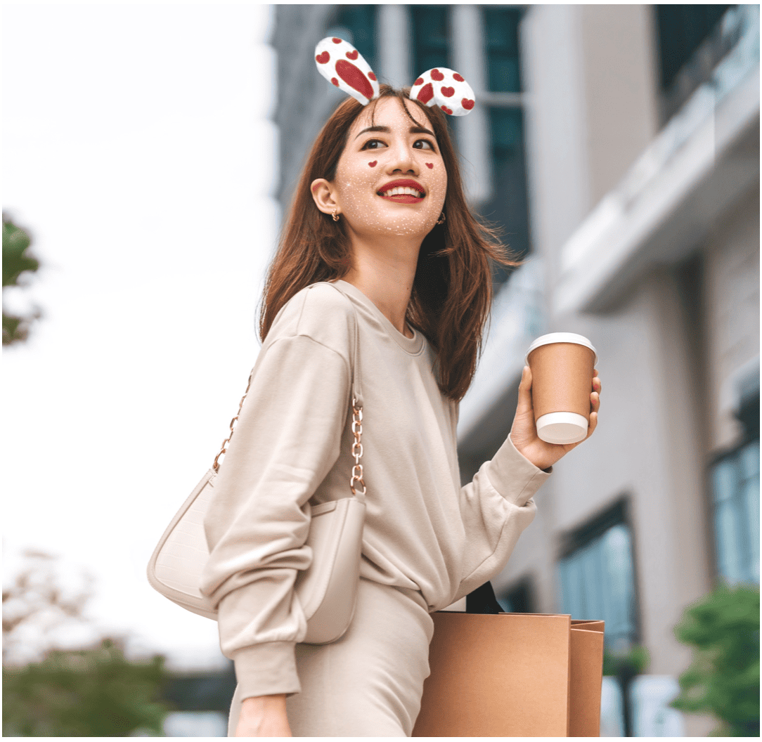 SNOWで写真にスタンプを押した画像