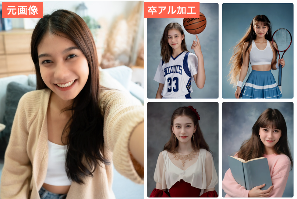 Lemon8で卒アル風写真を作ってみた