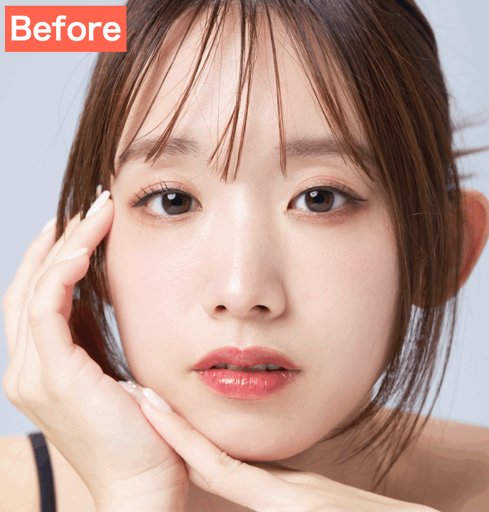 SNOWで目を細くした画像