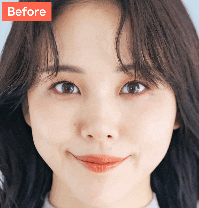 SNOWで黒目を大きくした画像