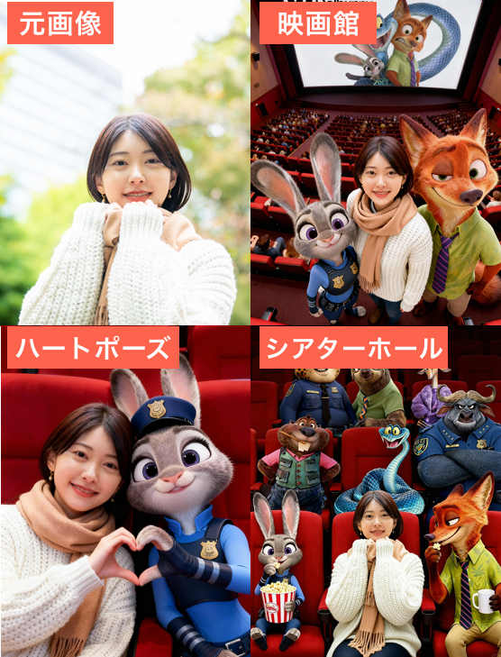 BeautyPlusでズートピアエフェクト加工してみた