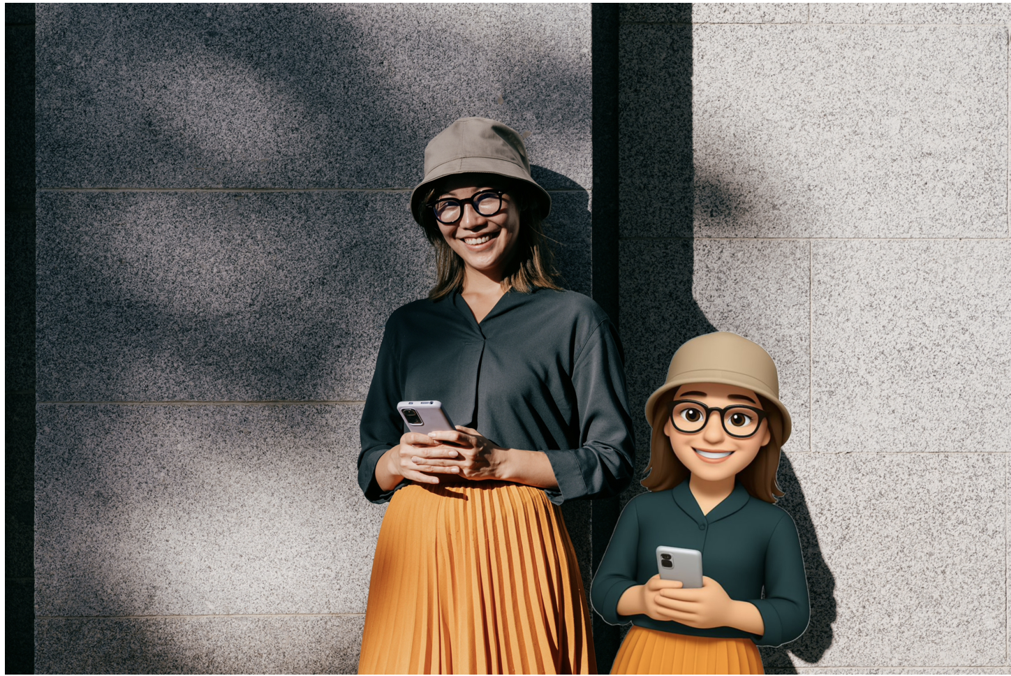 BeautyPlusでミー文字を自動作成した画像