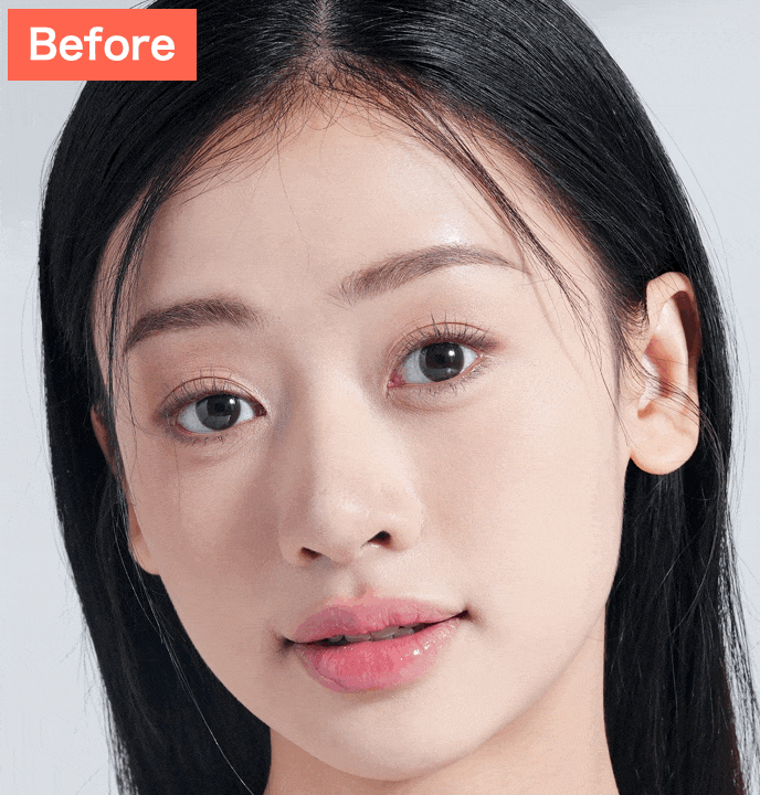 BeautyPlusで黒目を大きくした画像