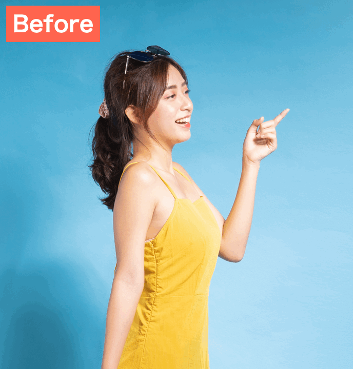 BeautyPlusで胸を大きくした画像