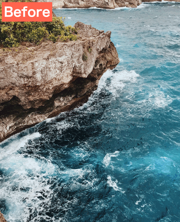 Prismaで風景写真をイラストにした画像