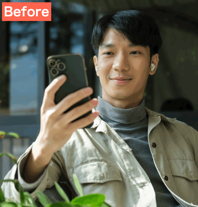 BeautyPlusでマッチングアプリのプロフィール写真を作成した画像