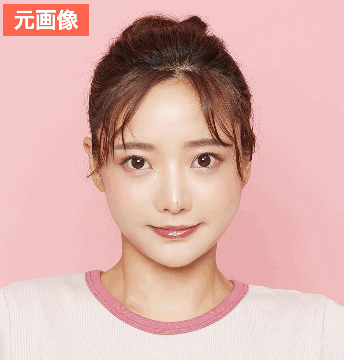 BeautyPlusのAR効果で加工した画像