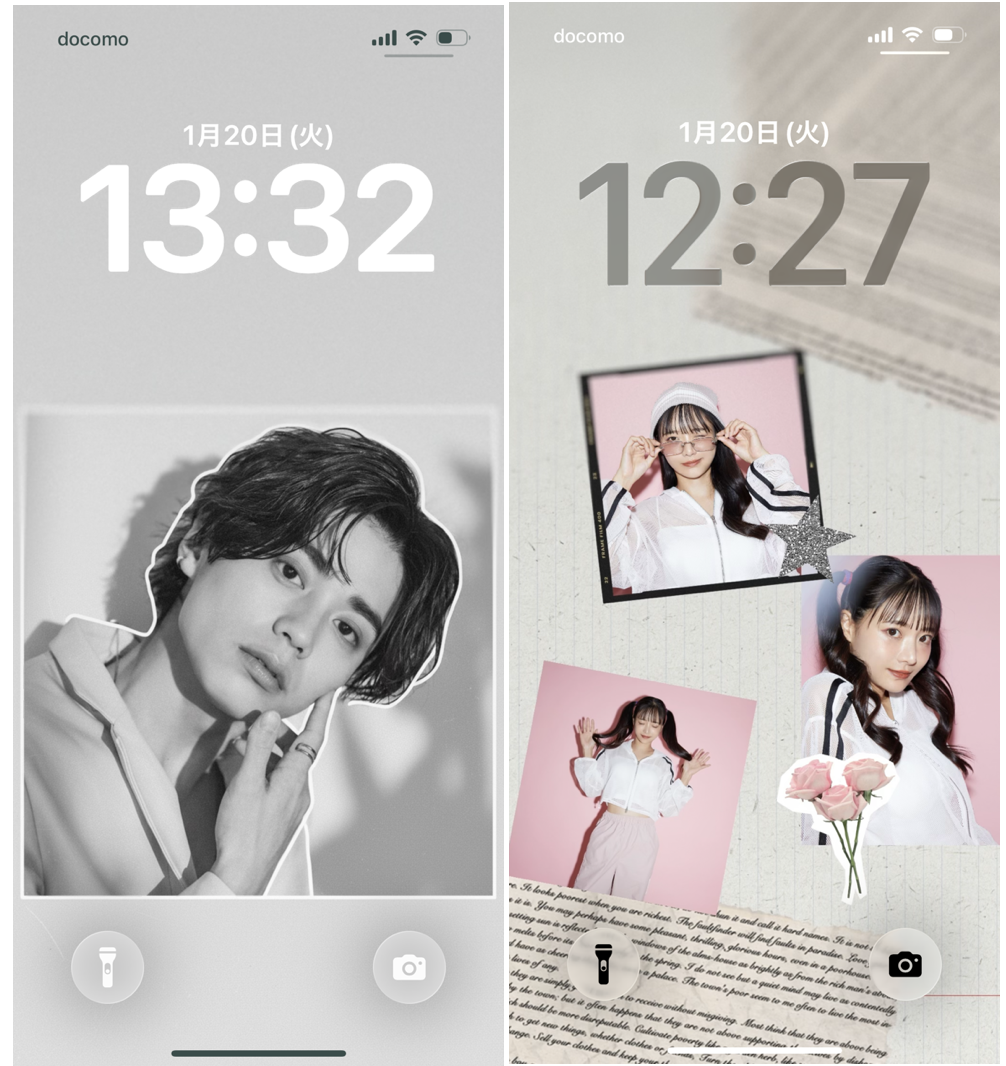  BeautyPlusで推しのロック画面を作った画像