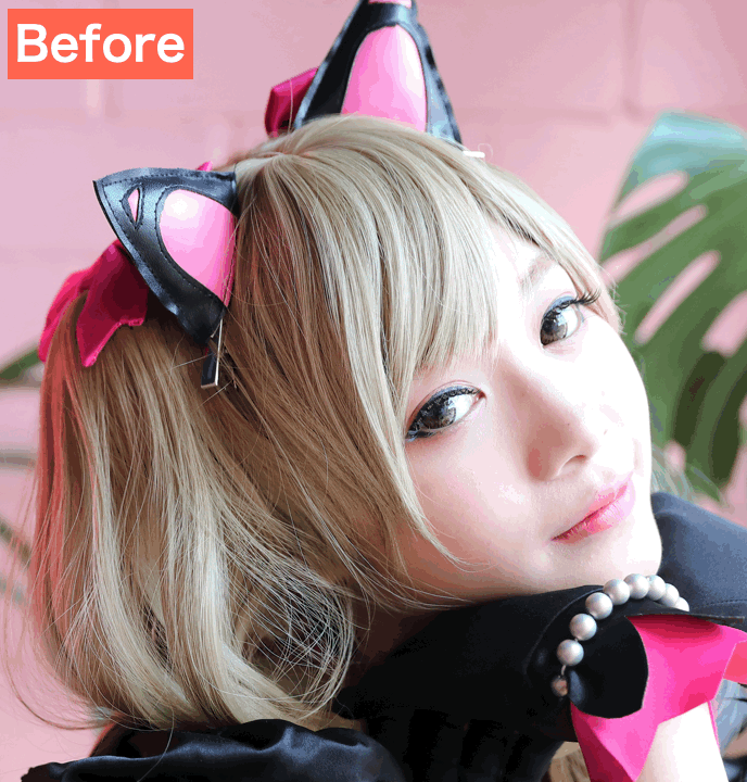 BeautyPlusでコスプレ写真を加工した画像