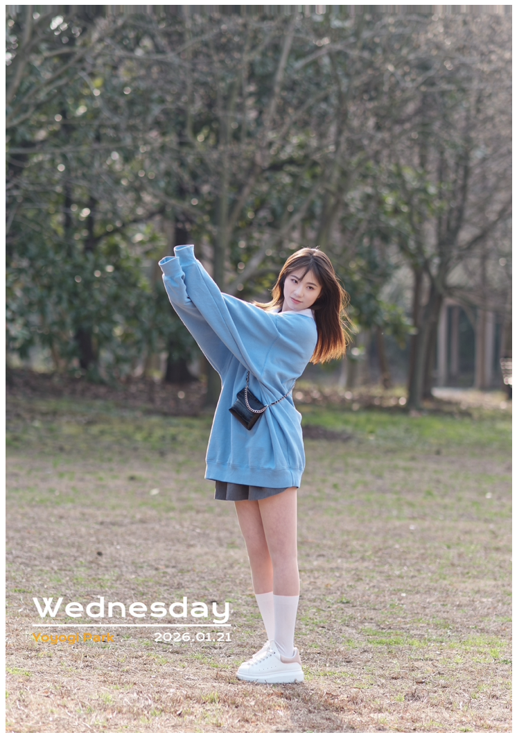 BeautyPlusの『文字』で写真に日付を入れた画像