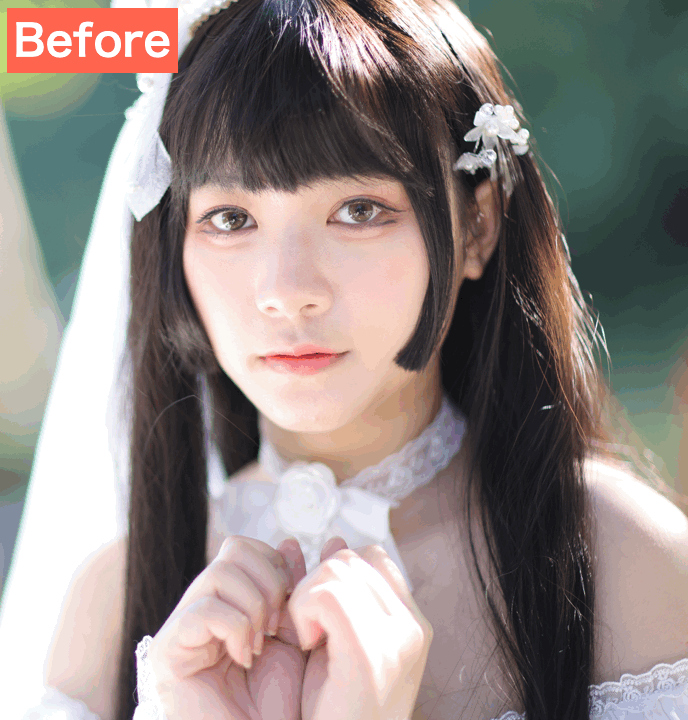 SNOWでコスプレ写真向けの加工をした画像