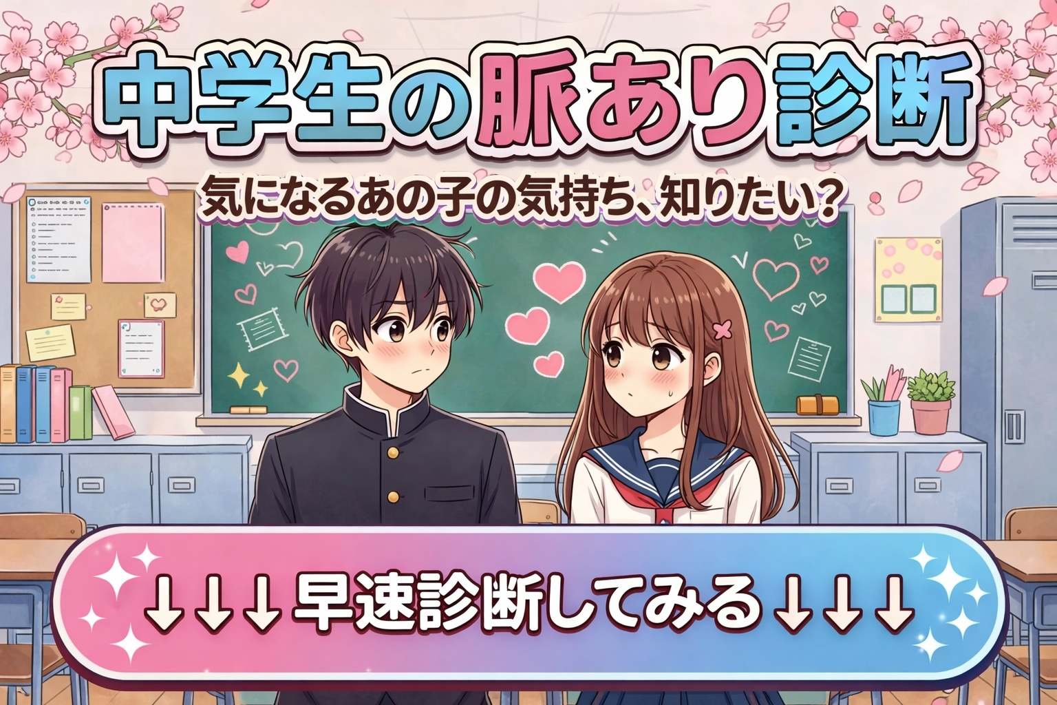 【中学生向け脈あり診断】気になる人...