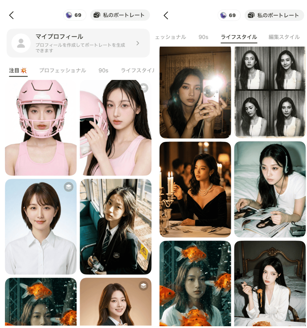 BeautyPlusの詳細画面