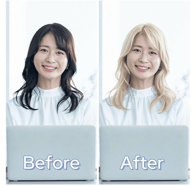 BeautyPlusでビフォーアフター写真を作ってみた