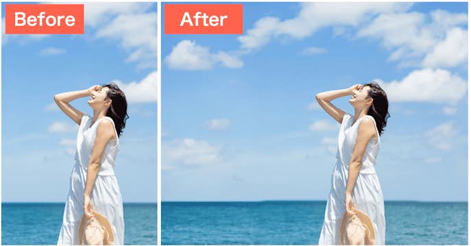 BeautyPlusで縦の写真を横にした画像