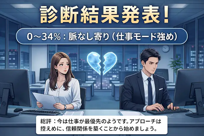 社会人の脈あり度：低め