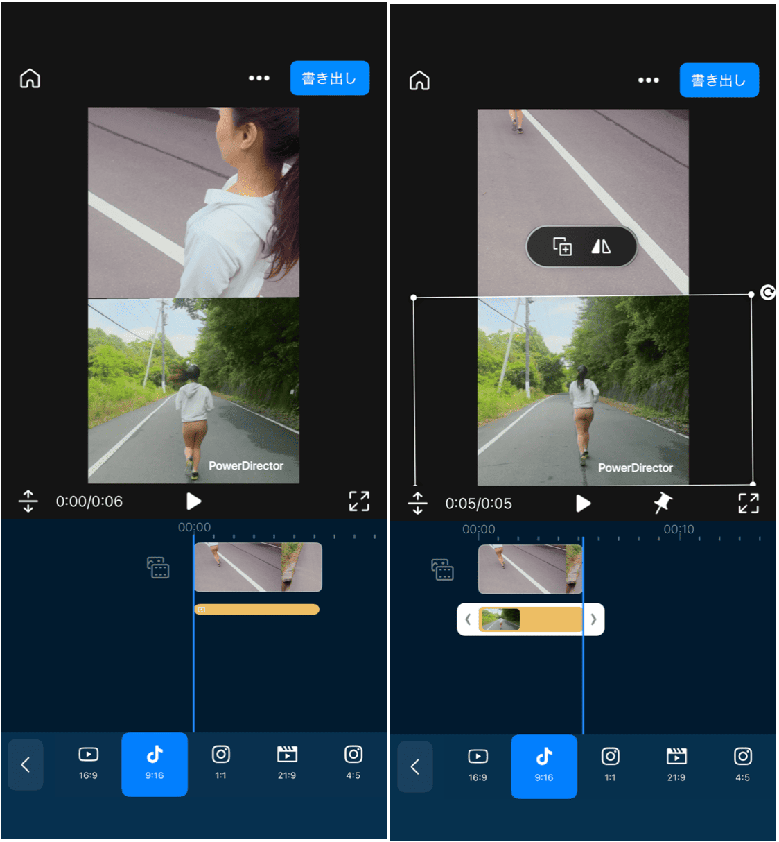PowerDirectorの詳細画面
