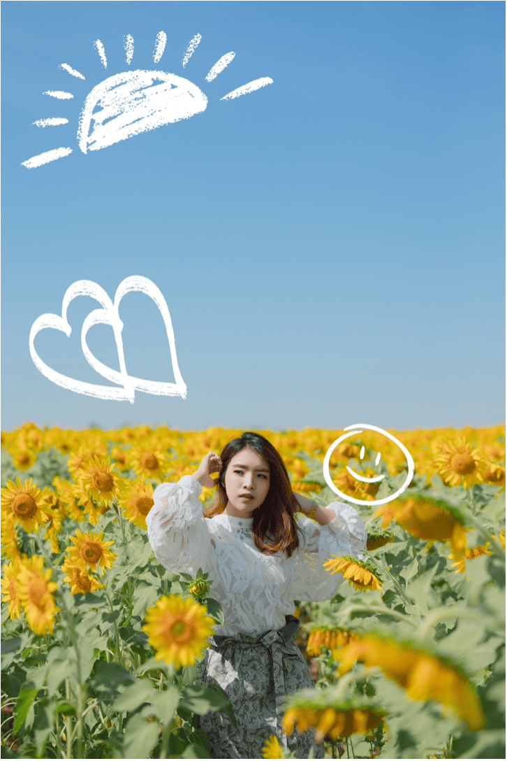  BeautyPlusのスタンプ機能で写真にスタンプを貼った画像