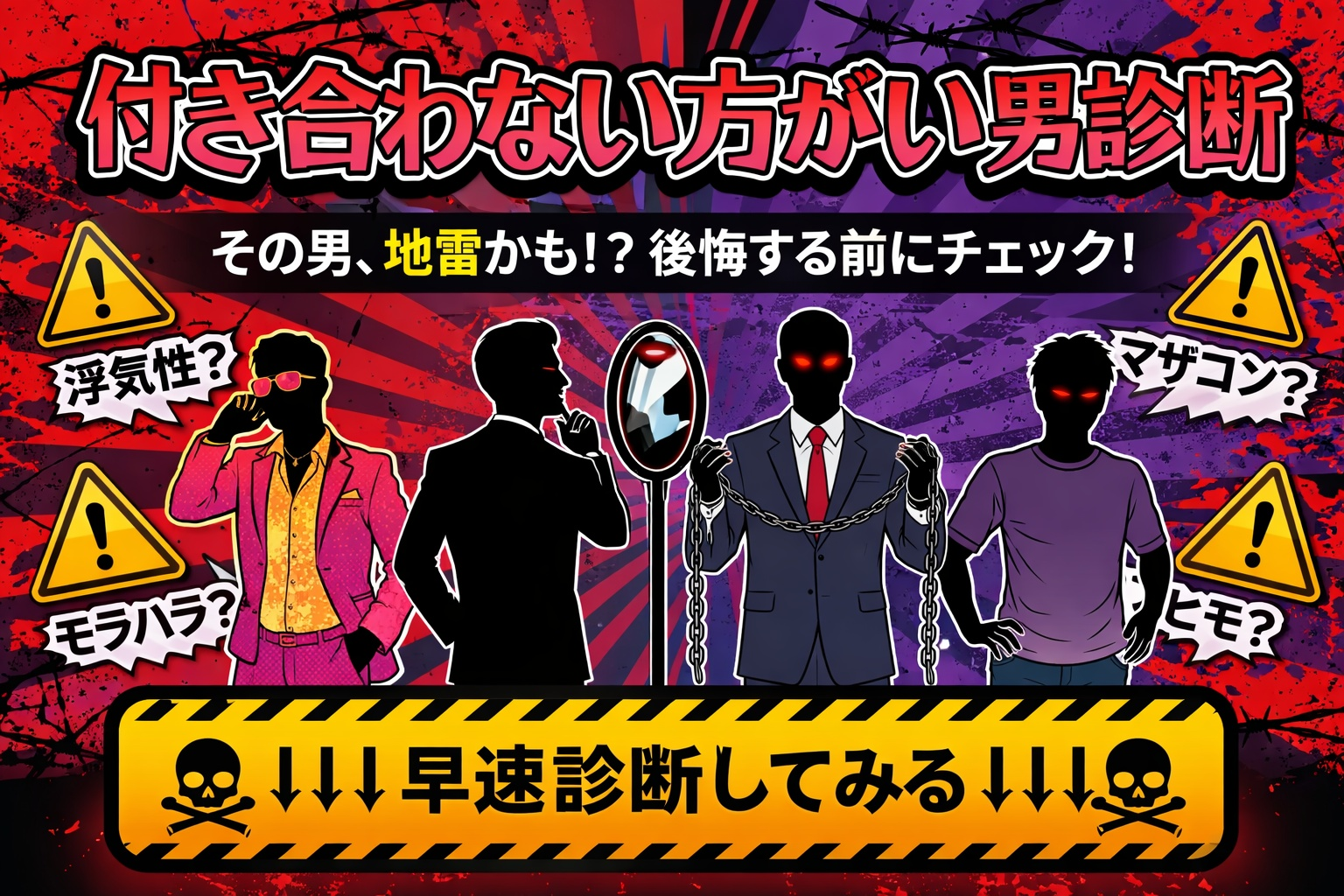 【付き合わない方がいい男診断】やめ...