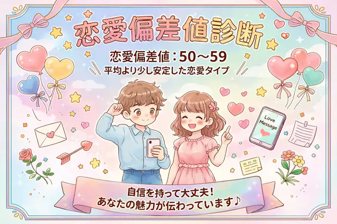 恋愛偏差値は50〜59