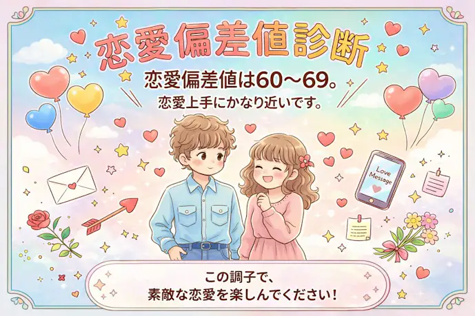 恋愛偏差値は60〜65