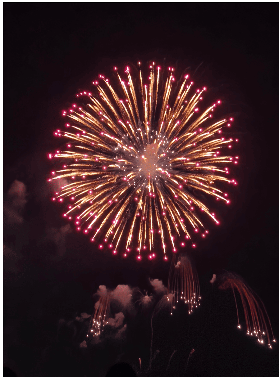 BeautyPlusで撮影した花火の画像