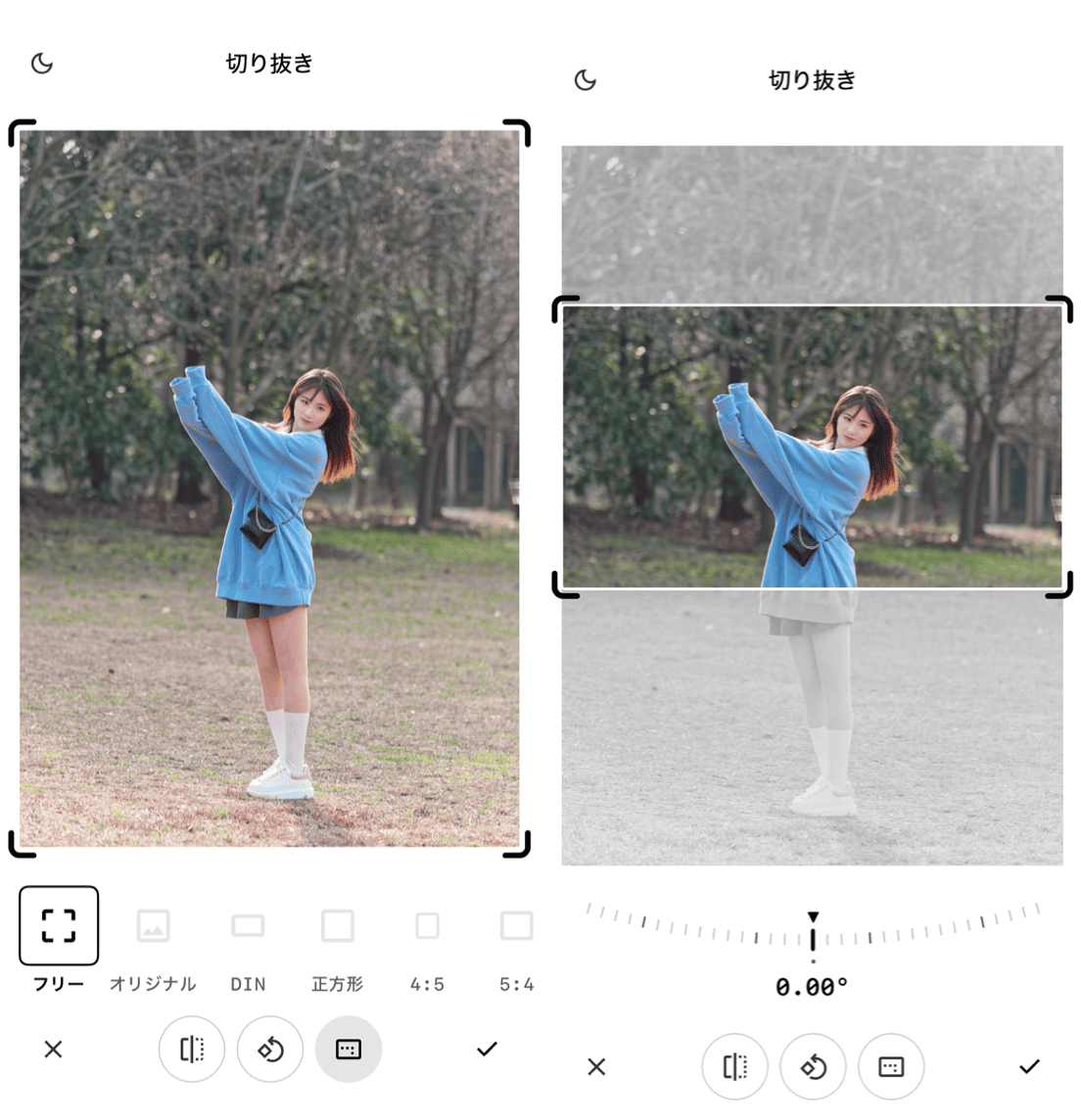 Snapseedの詳細画面
