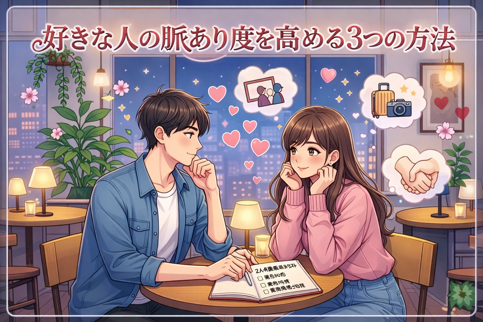 好きな人の脈あり度を高める3つの方法